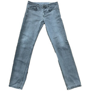 Rag And Bone Jeans Coated Grey Mens Jeans Fit 2 Slim Leg Quiet Luxury 32 x 31